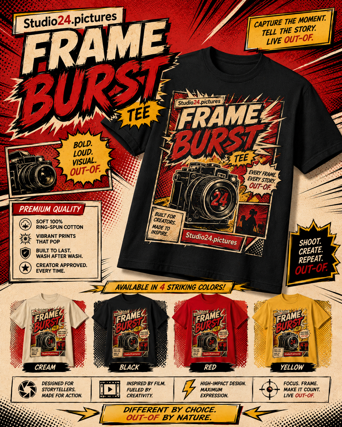 Frame Burst Tee product poster